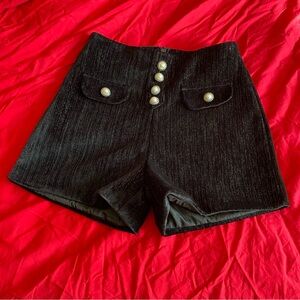 Velvet High Waist Shimmery Back Zip Shorts Size 27 Waist